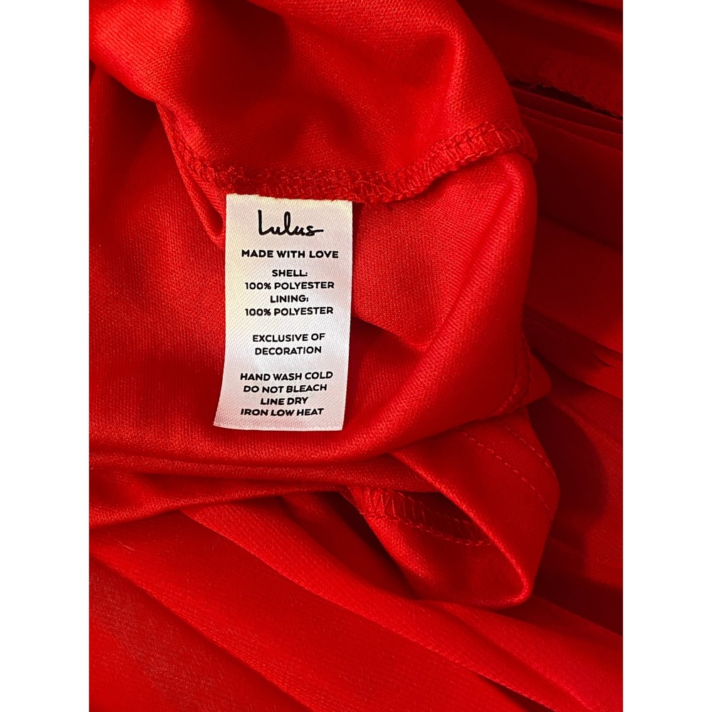 Lulu's Red Ruffle Midi Dress - Picture 12 of 15